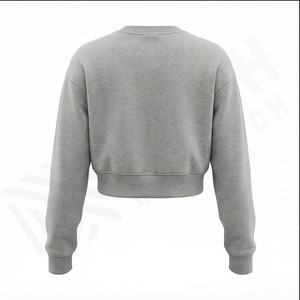 Sweat-shirt à capuche oversize ample à demi-zip pour femme, broderie personnalisée, coton écologique de haute qualité, style Y2K - Product Image 3