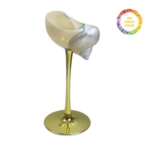 Decorative Seashell Glass Handmade <b>Wine</b> <b>Goblet</b> For High End Tropical Themed Bars And Restaurants Bulk Sale - Product Image 5
