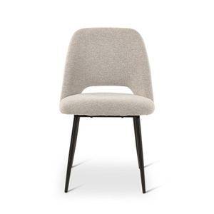 Chaise de salle à manger convertible moderne et contemporaine de luxe, rembourrée en velours, dossier haut, assise en tissu, pieds en métal, pour la maison, l'hôtel, le restaurant - Product Image 1