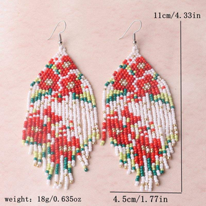 Pendientes Largos de Cuentas de Colores, Joyería Bohemia Hecha a Mano con Aleación de Zinc, para Mujer, Regalo de MD HANDICRAFTS, Envío Directo - Product Image 4