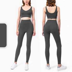 Conjunto de Yoga sin Costuras para Mujeres de EE. UU. y Europa, con Logotipo Personalizado, Leggings de Cintura Alta, Top Deportivo, Ropa de Gimnasio de Primera Calidad - Product Image 5