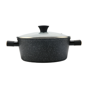 Casserole contemporaine antiadhésive avec revêtement en céramique de cuivre, cœur en aluminium robuste, couvercle en verre trempé - Product Image 4