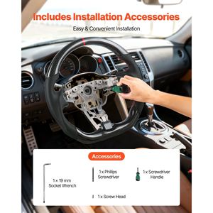 Volant en fibre de carbone en forme de D à fond plat pour Nissan 370Z 2008-2020 avec poignée en cuir et texture antidérapante - Product Image 6