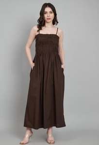 Vestido Maxi Camisero a Rayas Transpirable y Sostenible con Espalda Descubierta, Cuello Halter y Cintura Baja, Vestido Casual de Verano con Bolsillos, Lavable - Product Image 2