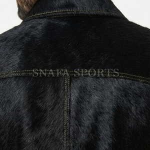 Vestes en cuir à poils de qualité supérieure, col montant personnalisé, fermeture éclair, taille adulte – Nouveauté très demandée - Product Image 6