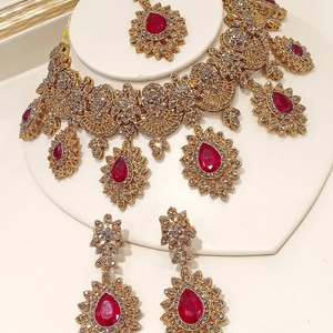 Luxury Silver Plated <b>Blue</b> Zircon Fashion Jewelry Set for Women Bridal Wedding <b>Necklace</b> Earrings Jewelry Collection Custom Colors - Product Image 2