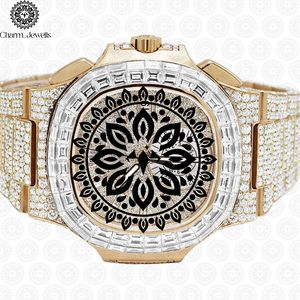 Charm_Jewells Boîtier de montre de luxe en acier inoxydable 40 mm Cadran analogique Verre saphir Mouvement mécanique unisexe Date automatique Push 10 - Product Image 3
