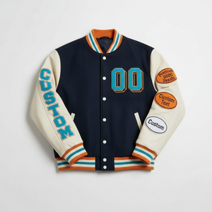 Top Quality Streetwear <b>Mens</b> Custom Varsity <b>Jacket</b> Patchwork Color Design Letter Chenille Embroidery College <b>Jacket</b> Baseball <b>Men</b> - Product Image 4