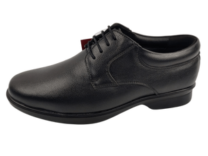 Zapatos Oxford de Vestir para Hombre, de Piel Negra de Oveja, con Punta en Pico, con Cordones, para Oficina y Carrera Profesional, Color Sólido, Suela de Goma con Relieve - Product Image 4