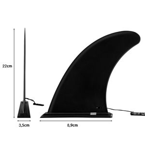 Pinna singola in carbonio staccabile per tavola da surf longboard e paddleboard - Product Image 2