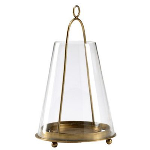 Hurricane Candleholder Clear Glass Brass Base Heat Resistant Home Decoration Metal Candle <b>Holder</b> <b>Tea</b> <b>Light</b> <b>Holder</b> - Product Image 2