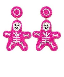 Boucles d'oreilles FLOWER en perles de rocaille vibrantes pour femmes, faites à la main, style bohème, charmantes, pour tenue décontractée - Product Image 4