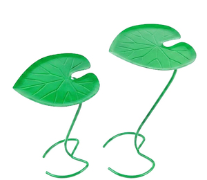 Metal Lily Pad Side <b>Table</b> Decorative Indoor-Outdoor <b>Garden</b> Accent Plant Stand Reusable Multi-Purpose Decor - Product Image 2