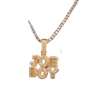 Precio mayorista Hip Hop Joe Boy colgante personalizado chapado en oro amarillo 925 colgante de plata hombres mujeres Moissanite joyería para regalos - Product Image 1