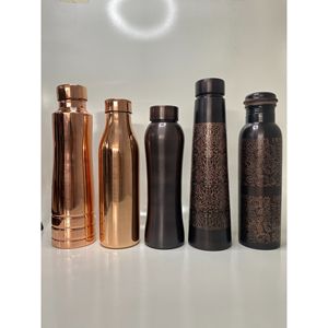 Elegant Pure Copper Eco-Friendly CE Certified Water Bottle Decorative Engraved Metal Flask for Wellness Lifestyle Home Decor - Product Image 3