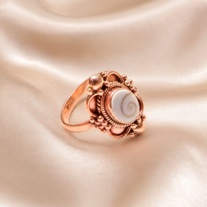 Natural Oval Shiva Eye Shell <b>Ring</b> 925 Sterling <b>Silver</b> Handmade Vintage <b>Statement</b> <b>Ring</b> Rose Gold and Yellow Gold Plated Jewelry - Product Image 3