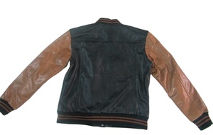 <b>Men's</b> <b>Leather</b> Varsity <b>Jacket</b> with Patches Comfortable High-Quality Cowhide <b>Leather</b> <b>Jacket</b> Emboss Custom logo <b>Man</b> Winter <b>Jacket</b> - Product Image 4