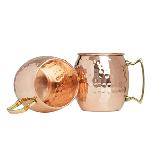 Tasses à Moscow Mule en cuivre 16oz, tasses à bière en cuivre pur, tasses en cuivre martelé créatives - Product Image 5