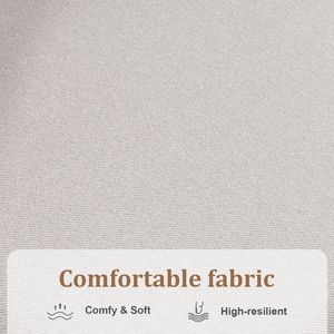 Set di 2 Sedie da Pranzo Imbottite in Cotone-Lino Grigio Senza Braccioli con Gambe in Legno Massello Nero per Cucina e Ristorante - Product Image 4