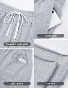 Shorts amples en molleton de coton pour hommes 2026, style Y2K, décontractés, au-dessus du genou, avec ourlet brut et poches, pour la gym - Product Image 5