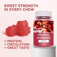 Gummies protéinés OEM/ODM, alternative au protéiné en poudre, sans sucre ajouté, végétarien, complément pratique de protéines de lactosérum pour les muscles