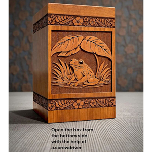 Custom Engraved Wooden Resin Urn <b>Box</b>: <b>Pet</b>/Human <b>Memorial</b> Keepsake urn <b>Memorial</b> Keepsake by AYAANS - Product Image 4