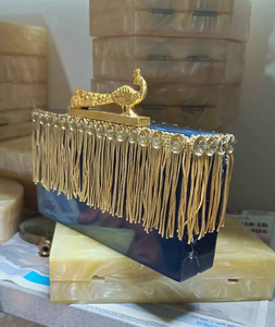 Pure Resin Red Colour Ladies Clutch Excellent Finishing for Wedding Parties Women Fashion Accessories Handmade Colourful Purse - Product Image 6