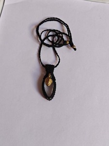 Handmade Brown Macrame Moonstone Pendant <b>Necklace</b> Adjustable Boho Healing Ethnic <b>Statement</b> Jewelry Wholesale - Product Image 1