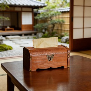 Elegant Wooden Tissue Holder With <b>Box</b> Shape Design Perfect For <b>Vanity</b> Counters And Side Tables Tissue container From India - Product Image 3