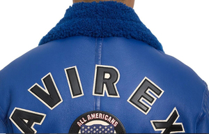 แจ็คเก็ตหนังวัวแท้ 100% สีใหม่ตามสั่ง ยี่ห้อ Avirex สำหรับฤดูหนาว คอตั้ง ปักลาย สไตล์สตรีทแวร์ - Product Image 4