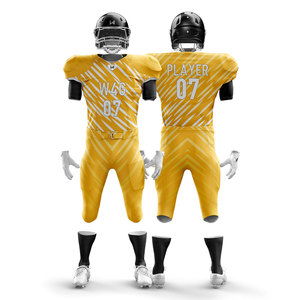 <b>Men's</b> 100% Polyester Moisture Wicking Custom Printed Drawstring Closure American Football Jersey Shorts Set Plus Size Quick Dry - Product Image 4