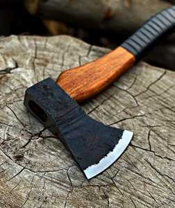 Hacha Vikinga Hecha a Mano de Acero con Alto Contenido de Carbono, Personalizada, con Funda de Cuero con Logotipo Personalizado, de Alta Calidad, 100% Superventas - Product Image 2