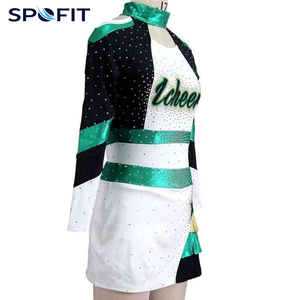 Uniforme de cheerleading pour femmes, haute qualité, strass, couleur personnalisée, respirant - Product Image 2