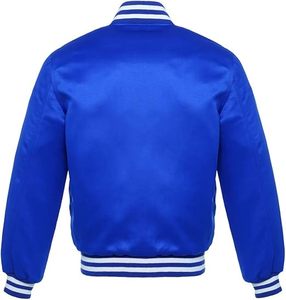 Hot Selling Fashion Silk Satin Wholesale Varsity <b>Jackets</b> Custom Color Logo <b>Men</b> Bomber <b>Jacket</b> for Man - Product Image 4