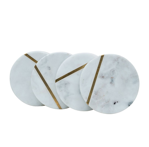 Posavasos Hexagonales de Piedra con Borde Dorado, Diseño Moderno, Posavasos de Mármol, Más Vendidos - Product Image 4