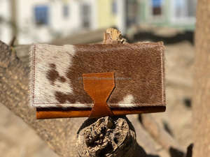 ใหม่กระเป๋าสตางค์หนังแฮนด์เมดแท้แบบใหม่สำหรับผู้หญิงกระเป๋าสตางค์แบบบางกระเป๋าสตางค์หนังสแนปหนังขนสัตว์กระเป๋าสตางค์หนังวัวแท้ - Product Image 5