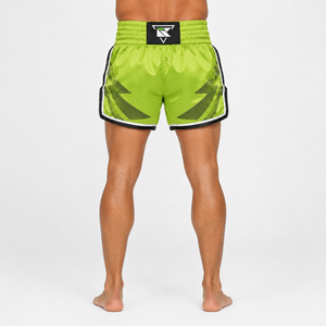 Shorts de boxe thaïlandaise pour hommes, vert, imprimé par sublimation, respirant, vêtements de combat MMA, coupe régulière, vente en gros, shorts de boxe thaïlandaise pour adultes - Product Image 3