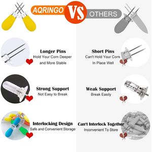 6 Paia (12 Pezzi) di Accessori BBQ in Acciaio Inossidabile: Supporti Doppio per Pannocchie di Mais, Spiedini per Mais, Supporti per Pannocchie di Mais - Product Image 3