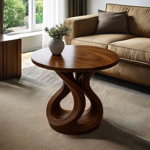 Mesa de Centro de Madera Maciza de Diseño Único y Moderno para Sala de Estar, Hecha a Mano en Vietnam, Luxali - Product Image 3