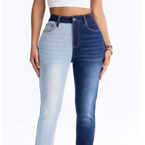 Denim Pencil Pants Women High Stretch <b>Elastic</b> Waist <b>Lace</b> up Jeans Slim Denims 2024 Streetwear Vintage Ankle Length Trousers - Product Image 2