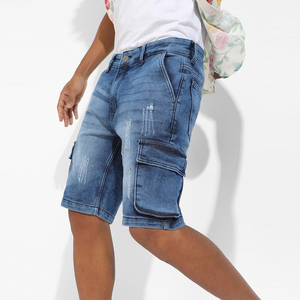 Shorts en jean amples vintage pour homme, style streetwear d'été, coupe décontractée, jorts tendance - Product Image 5