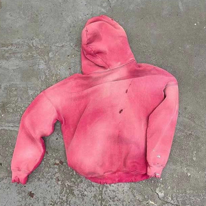 Custom Acid Wash <b>Tie</b> Dye Hoodie Oversized Heavyweight Cotton Fleece Vintage Sun Faded Distressed OEM Private Label Hoodie - Product Image 5