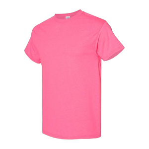 Camiseta de Hombre Roja Brillante, Lisa, de Manga Corta, Cuello Redondo, 100% Algodón, Informal, Verano, Venta al Por Mayor - Product Image 4
