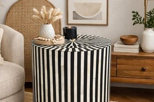 Customizable Handmade Bone Inlay Modern Belladec <b>Console</b> <b>Table</b> Side Stool Living Room Office Hotels <b>Entry</b> Bedroom Outdoor - Product Image 4