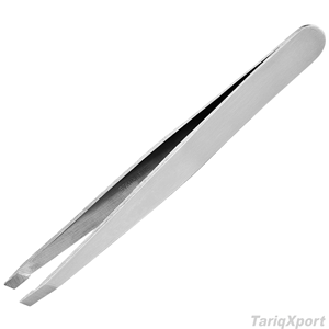 Pince à épiler professionnelle en gros pour sourcils, en acier inoxydable, légère, avec manche confortable, pointe inclinée, logo personnalisé, design moderne - Product Image 2