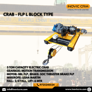 เครนยกของหนัก INOVIC CRM รุ่น FLP แบบไฟฟ้า EOT พร้อมชุดอุปกรณ์ Crab Unit |   รถเข็นมอเตอร์แบบคานคู่ทนไฟสำหรับยกของอุตสาหกรรม - Product Image 1