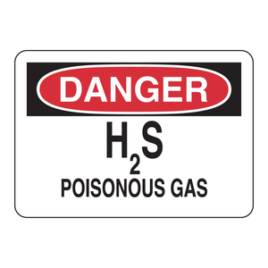 Señal de Seguridad de Advertencia de Gas Tóxico H2S para Interiores/Exteriores, Duradera, de Brady - Product Image 2
