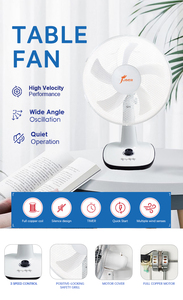 Ventilador de Escritorio/Mesa <span class=keywords><strong>JUBER</strong></span> de 13-17.9 Pulgadas de Diámetro de Aspas, con Motor AC Oscilante, Ecológico, de Alta Velocidad, con Temporizador, para Uso en Casa, Auto y Exteriores - Product Image 3