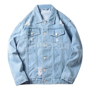 Chaqueta vaquera clásica 100% de algodón para hombre con diseño elegante Top de invierno Ropa de moda Venta caliente Chaqueta vaquera de marca Logotipo frontal - Product Image 1