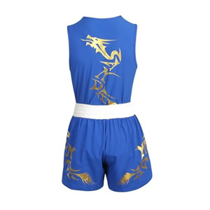 Ensemble d'uniformes de boxe professionnels, maillot sans manches et short imprimés dragon, tenue de combat MMA, vente en gros OEM - Product Image 5